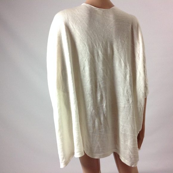 K Accessories Women's Tunic Open Front Top Cream - Picture 2 of 4